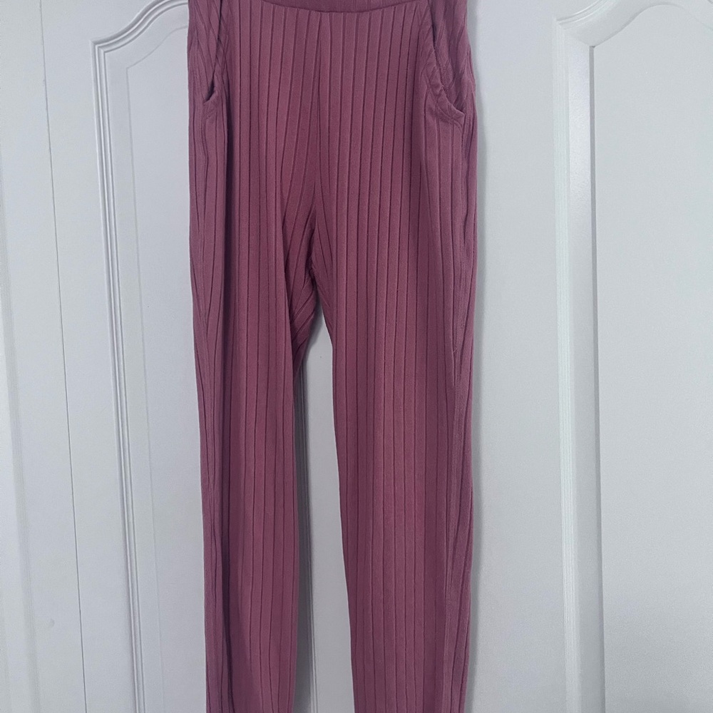 Pink/Orangey Ribbed Pants
